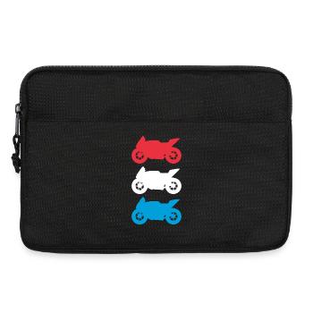 Moto Luxembourg Drapeau Motorsport Biker - Sacoche pour ordinateur portable 13 pouces - noir - Devant