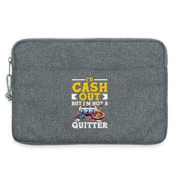 N’abandonnez pas les jeux de roulette de casino et de machines à sous - Sacoche pour ordinateur portable 13 pouces - gris chiné - Devant
