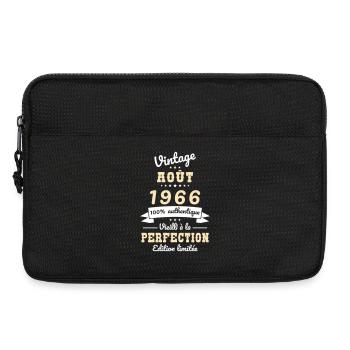 Anniversaire 60 ans - Vintage - Août 1966 - Sacoche pour ordinateur portable 13 pouces - noir - Devant