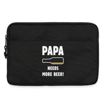Papa Needs More Beer! (Vater Papi Bier / NEG 2C) - Laptoptasche 13" - Schwarz - Vorne