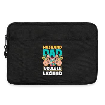 Mari Papa Ukulélé Légende Drôle Fête des Pères - Sacoche pour ordinateur portable 13 pouces - noir - Devant