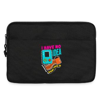 No idea what that is - funny retro design - Laptop bag 13" - black - Front