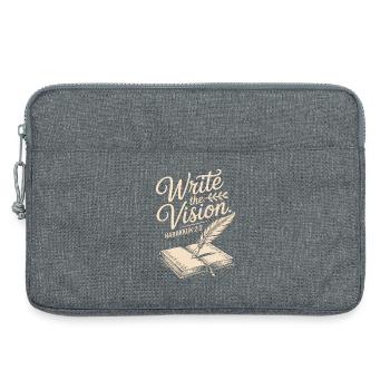 Schreib die Vision-Bibelverse-Feder - Laptoptasche 13" - Grau meliert - Vorne