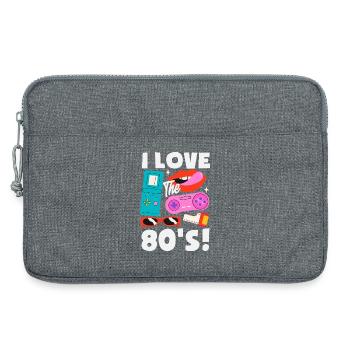 Retro Back to the 80s Vintage Design - Laptoptasche 13" - Grau meliert - Vorne