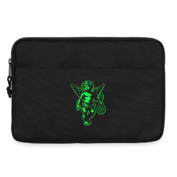Tennis Shirt Angel Cherub Retro Renaissance neon green - Laptop bag 13" - black - Front