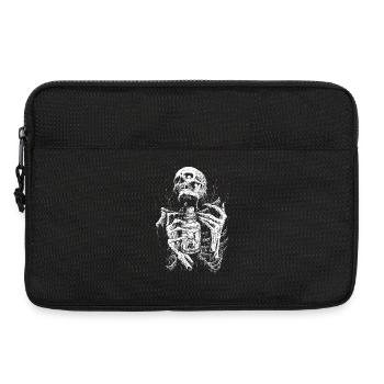 Tropfendes Skelett monochrom - Laptoptasche 13" - Schwarz - Vorne