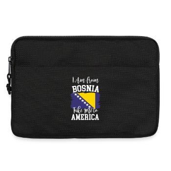 I am from Bosnia take me to America & Bosnien Herz - Laptoptasche 13" - Schwarz - Vorne