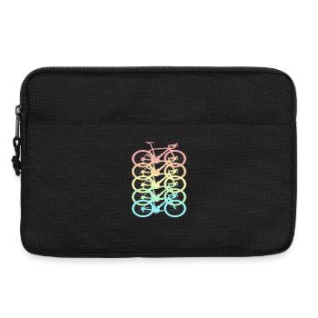 Bicycle Retro Pastel Rainbow - Laptop bag 13" - black - Front
