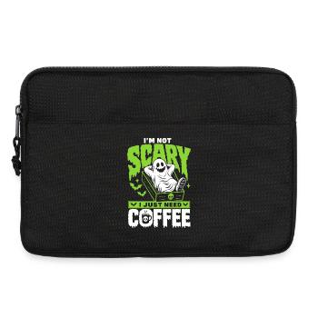 I'm Not Scary I Just Need Coffee - Laptoptasche 13" - Schwarz - Vorne