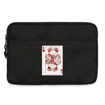 Carte du cœur qui embrasse les rois - Sacoche pour ordinateur portable 13 pouces - noir - Devant