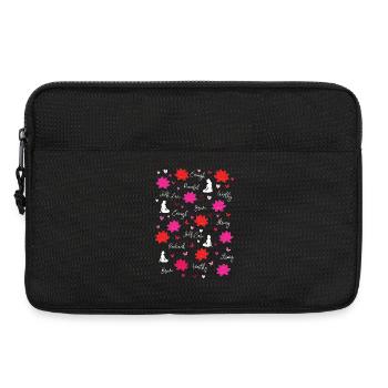 Lotusblüten & Affirmationen Achtsamkeits-Yoga - Laptoptasche 13" - Schwarz - Vorne
