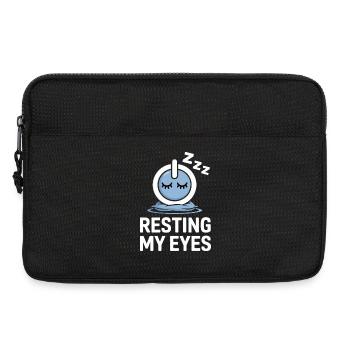 Resting My Eyes Schlafende Augen - Laptoptasche 13" - Schwarz - Vorne
