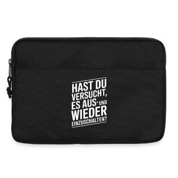 IT Aus- und Einschalten Spruch - Laptoptasche 13" - Schwarz - Vorne