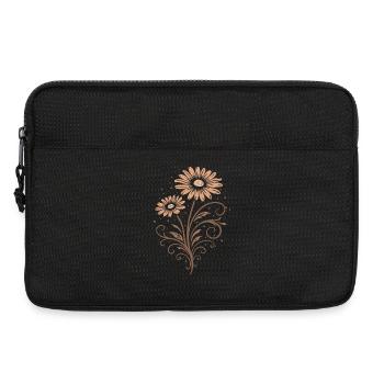 Margeriten – Florales Sommer Naturmotiv - Laptoptasche 13" - Schwarz - Vorne