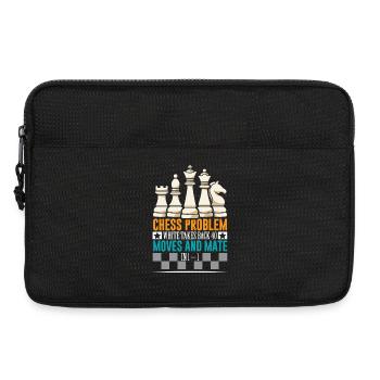 Schach Schachspieler Schachbrett - Laptoptasche 13" - Schwarz - Vorne
