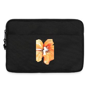 Sois toi-même - Silhouette florale d’hibiscus - Sacoche pour ordinateur portable 13 pouces - noir - Devant