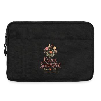 Kleine Schwester Blumen Design - Laptoptasche 13" - Schwarz - Vorne