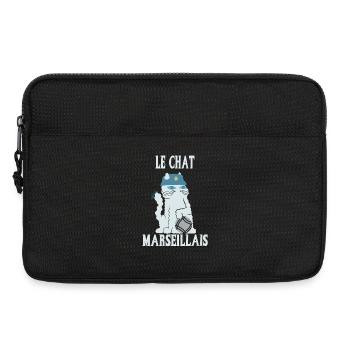 Le Chat Marseillais - Pétanque - Sacoche pour ordinateur portable 13 pouces - noir - Devant