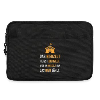 Das Bierzelt heisst Bierzelt - Festzelt Spruch - Laptoptasche 13" - Schwarz - Vorne