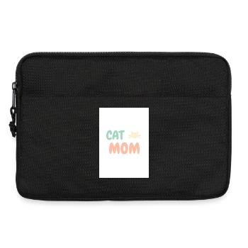 Cat Mom Katzenliebhaber Design - Laptoptasche 13" - Schwarz - Vorne