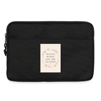 Bloom Where You Are Planted Saying - Laptop bag 13" - black - Front