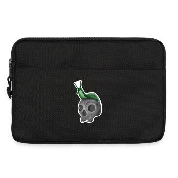 Schädel mit Schnecke - Laptoptasche 13" - Schwarz - Vorne