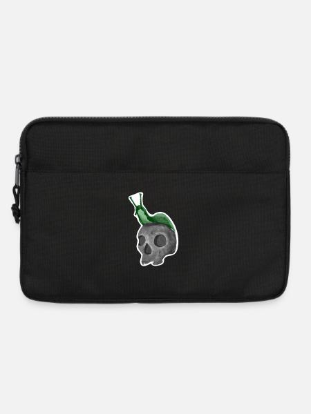 Schädel mit Schnecke - Laptoptasche 13" - Schwarz