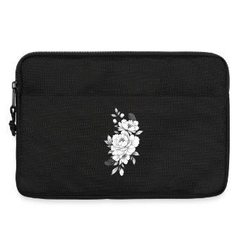 Pfingstige Schwarze Blumentinte - Laptoptasche 13" - Schwarz - Vorne