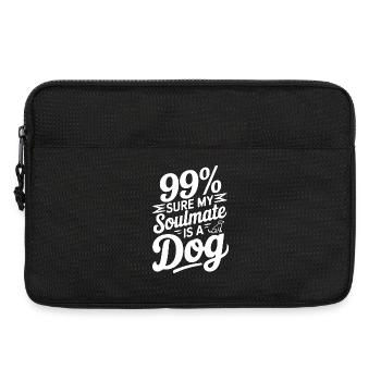 99 % sicher, dass mein Seelenverwandter ein Hund ist - Laptoptasche 13" - Schwarz - Vorne
