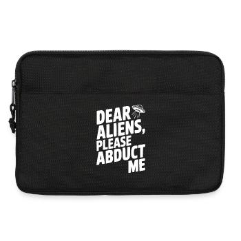 Liebe Aliens, bitte entführt mich - Laptoptasche 13" - Schwarz - Vorne