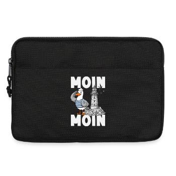 Moin Moin Norden - Maritimes Norddeutsch Design - Laptoptasche 13" - Schwarz - Vorne