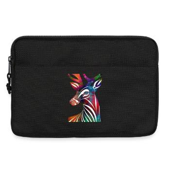 Cerf abstrait coloré - Sacoche pour ordinateur portable 13 pouces - noir - Devant