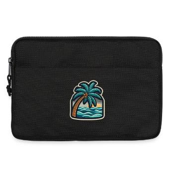 Palmenstrand Patch Sonnenuntergang - Laptoptasche 13" - Schwarz - Vorne
