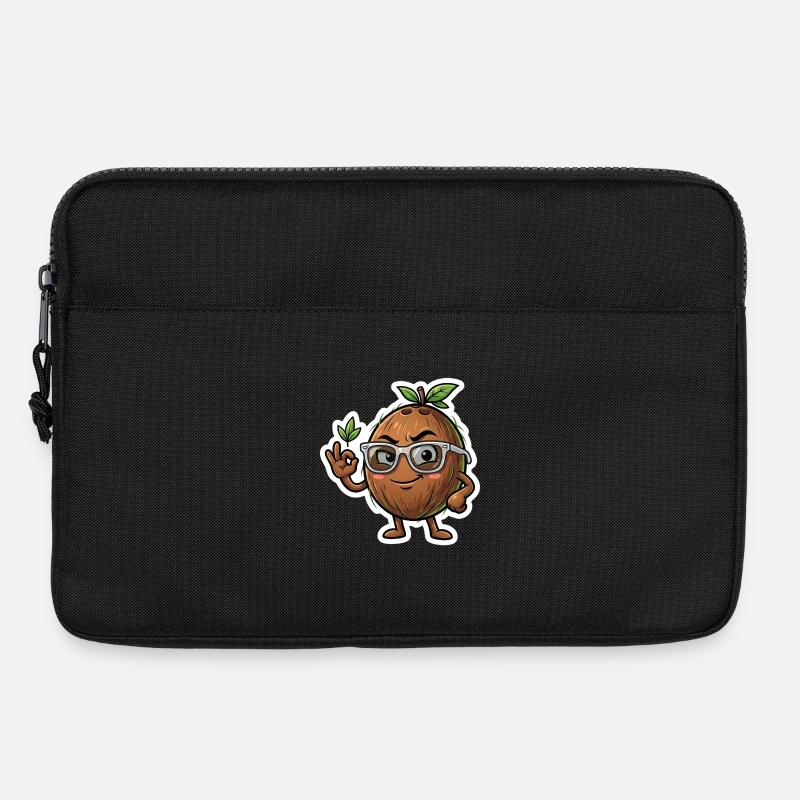 Coconut Nerd with Glasses - Laptop bag 13" - black