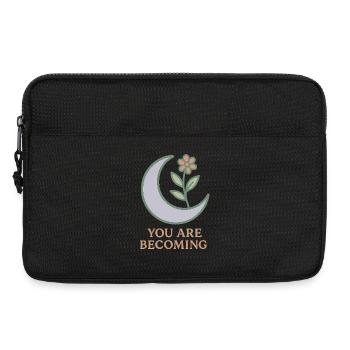 Mondblüte: Du wirst wachsen - Laptoptasche 13" - Schwarz - Vorne
