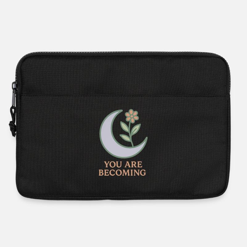 Mondblüte: Du wirst wachsen - Laptoptasche 13" - Schwarz
