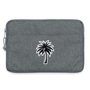 Palm tree black white - Laptop bag 13" - heather grey - Front