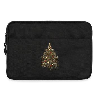 Arbre de Noël en or - Sacoche pour ordinateur portable 13 pouces - noir - Devant