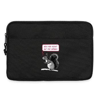 Geh mir nicht auf die Nüsse - Laptoptasche 13" - Schwarz - Vorne