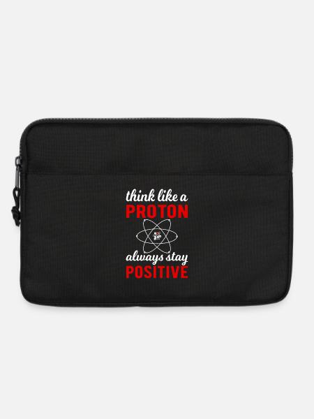 Think like a Proton - always stay positive! - Laptop bag 13" - black