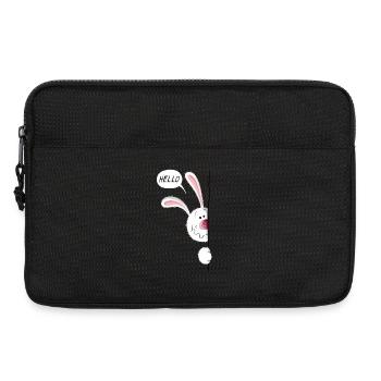 Kaninchen sagt Hello - Laptoptasche 13" - Schwarz - Vorne