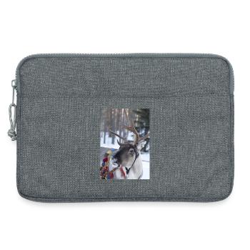 Reindeer - Laptop bag 13" - heather grey - Front