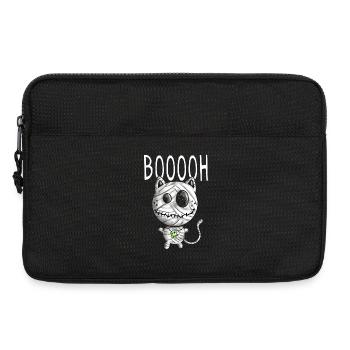 Booh Katzen Mumie - Halloween - Comic - Fun - Laptoptasche 13" - Schwarz - Vorne