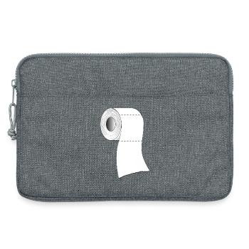 Un rouleau de papier toilette - Sacoche pour ordinateur portable 13 pouces - gris chiné - Devant