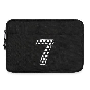 Fußball Nummer 7 – Hexagon Style - Laptoptasche 13" - Schwarz - Vorne