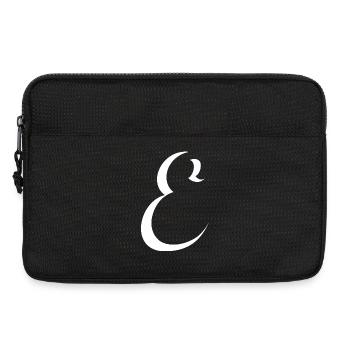 Letter E, Name, der Buchstabe E - Laptoptasche 13" - Schwarz - Vorne
