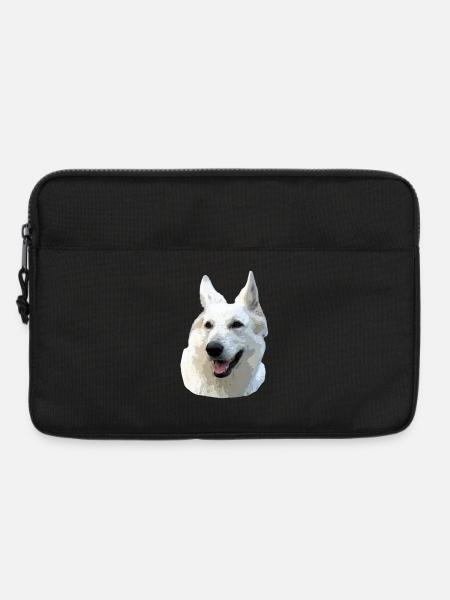 Weißer Schäferhund - Laptoptasche 13" - Schwarz