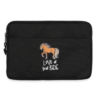 Chevaux islandais Déclaration Amour des chevaux islandais - Sacoche pour ordinateur portable 13 pouces - noir - Devant