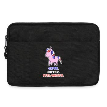 Pony Haflinger Statement Islandpferde Islandponys - Laptoptasche 13" - Schwarz - Vorne
