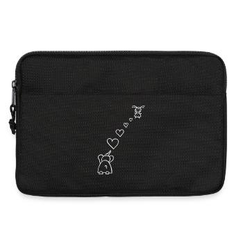 Elefant Kind mit Herz Symbol für Liebe - Laptoptasche 13" - Schwarz - Vorne